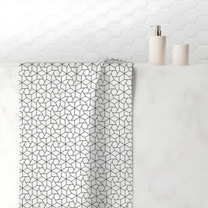Soft Bath Towel | Elegant Geometric Mink-Cotton Towel, Spa Accessory, Home Décor, Gift for Her, Minimalist Style