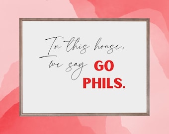 Philadelphia Phillies 'Go Phils' Home Decor Print (PDF)