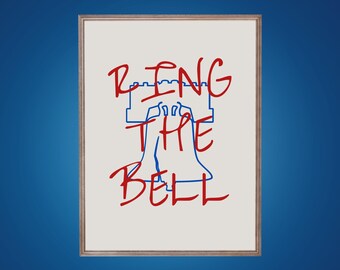 Philadelphia Phillies 'Ring The Bell' Print: Baseball Home Decor (PDF File Only)