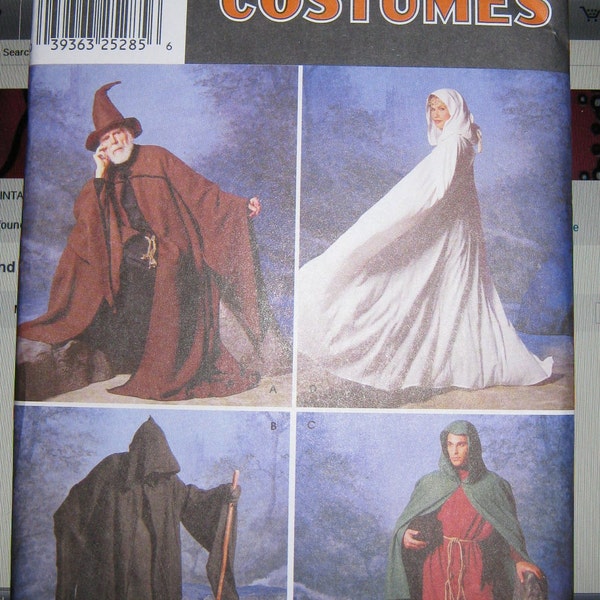 wizard costume  Capes Tunic and Hat  adult  Costume  pattern   size XS  thru XL Simplicity 9887