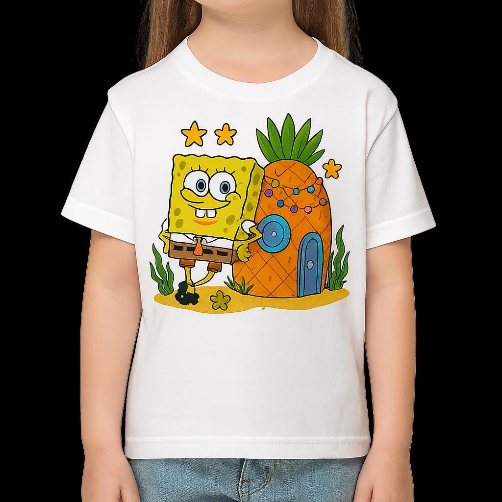 Nickelodeon Spongebob Squarepants Live Dream Men's T-Shirt - Short Sleeve Graphic Tee
