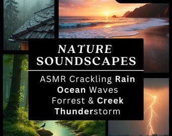 ASMR Nature Soundscapes: Rain, Ocean, Forest, Thunder (Digital Download)