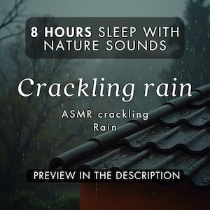 8 timmars avkopplande regn för sömn - ASMR sprakande regn - Mp3-nedladdning