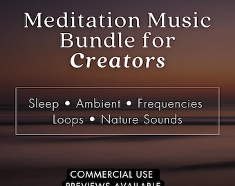 Meditationsmusikpaket – Stämningsfulla sängar, sömnspår, naturljud (digital mp3-nedladdning)
