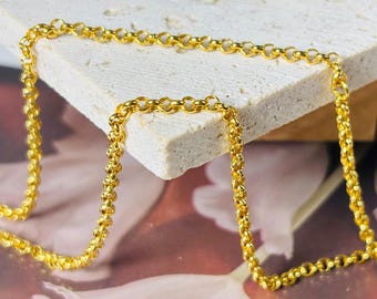 週末特価XOLO JEWELRY Round link necklace 24K YELLOW GOLD