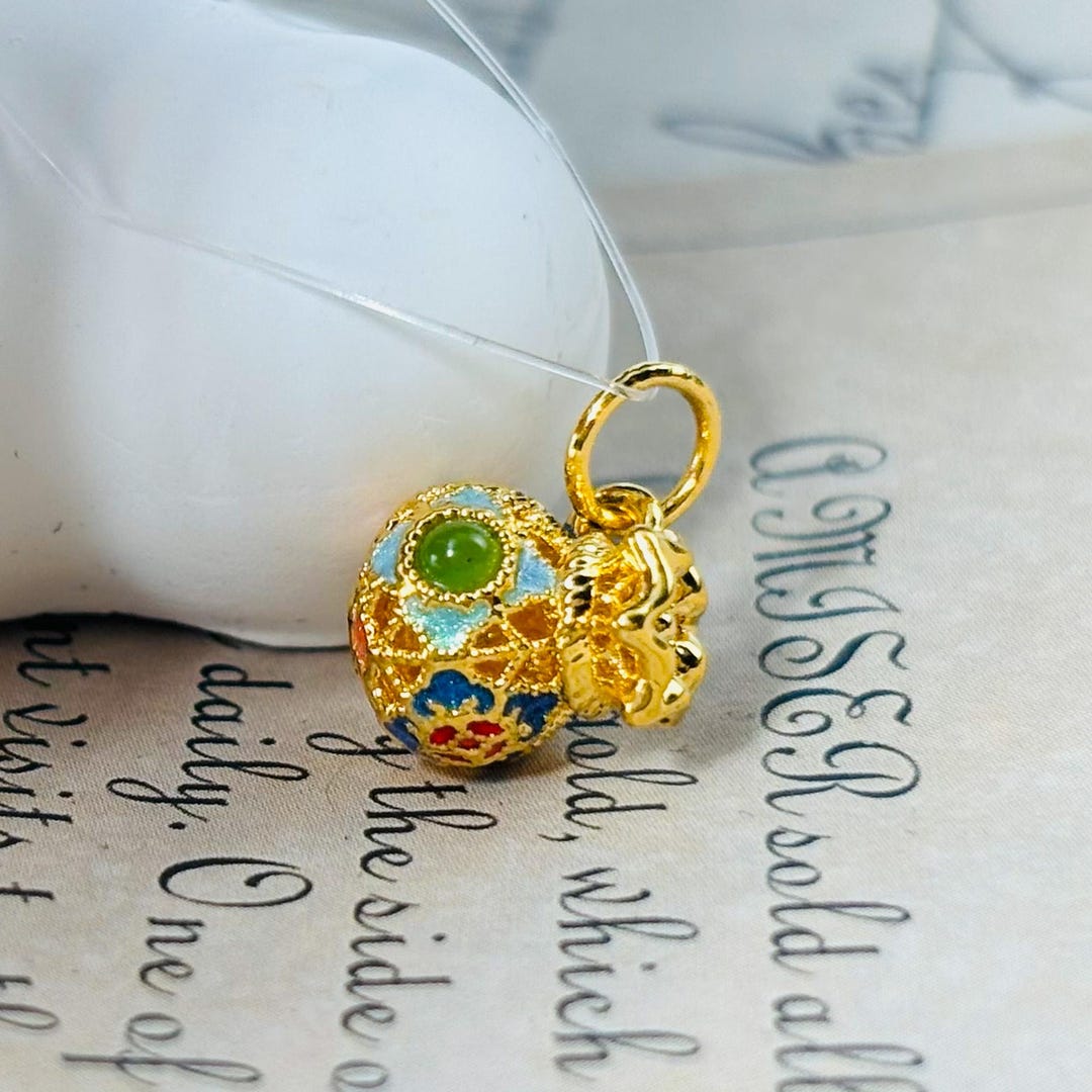 Lucky 24K Gold Pendant Necklace: DIY Charm Jewelry Accessorise. - Etsy