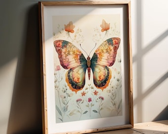 Lámina artística: Mariposa pastel matutina
