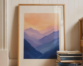 Lámina artística japonesa: Niebla matutina en tonos pastel