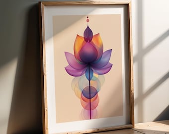 Impresión artística: Deep Lotus Unalome