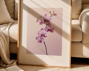Lámina artística con flores: orquídeas elegantes