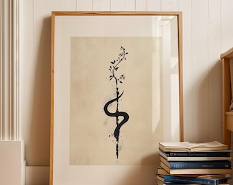 Lámina artística Unalome: Crecimiento espiritual