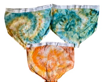 Men’s Tie Dyed 2XL Underwear Briefs Three Pack