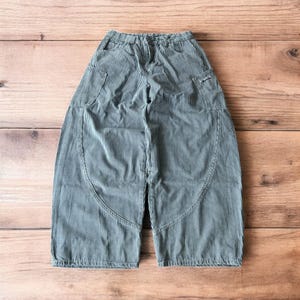 Incredible super baggy wide leg pinstripe cargo trousers in blue/white. All Sizes.