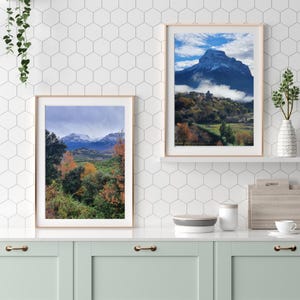 Mountain Landscape Wall Art Digital Download – Nature Photography Decor Set of 2 Printable Mountain Pictures for Rustic, Boho or Cabin Decor