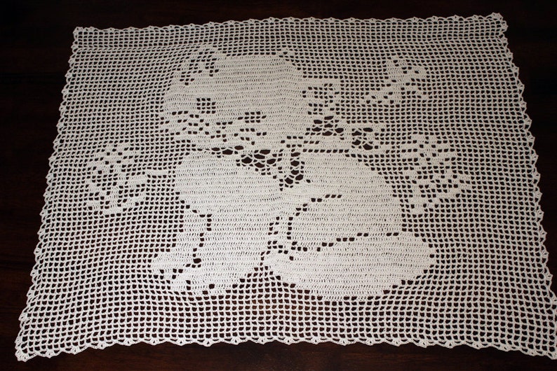 Cute Crochet Kitty Cat Doily Etsy