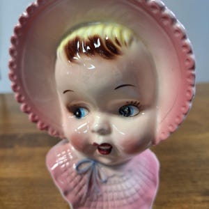 Vintage Head Vase Baby Planter 6&quot; Tall
