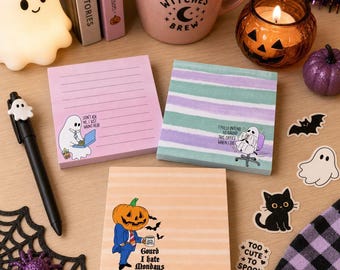 Sarcastic Halloween Notepad | 4x4 Spooky Office Memo Pad | Funny Coworker Gift (30 Pages)