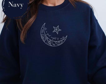 It&#39;s a Good Night to Write Sweater, Moon & Stars Writing Sweatshirt, Writer Author Scriptwriter Gift, Novelist Apparel, Book Lover Clothing