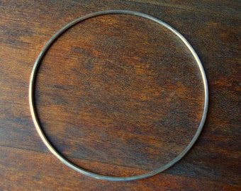 Simple Sterling Silver Thin Bangle- Large