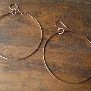 Rose Gold Hoops Extra Large image 3