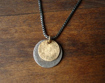 Silver and Gold Eclipse Necklace