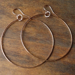 Rose Gold Hoops Extra Large image 1