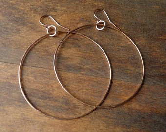 Rose Gold Hoops Extra Large