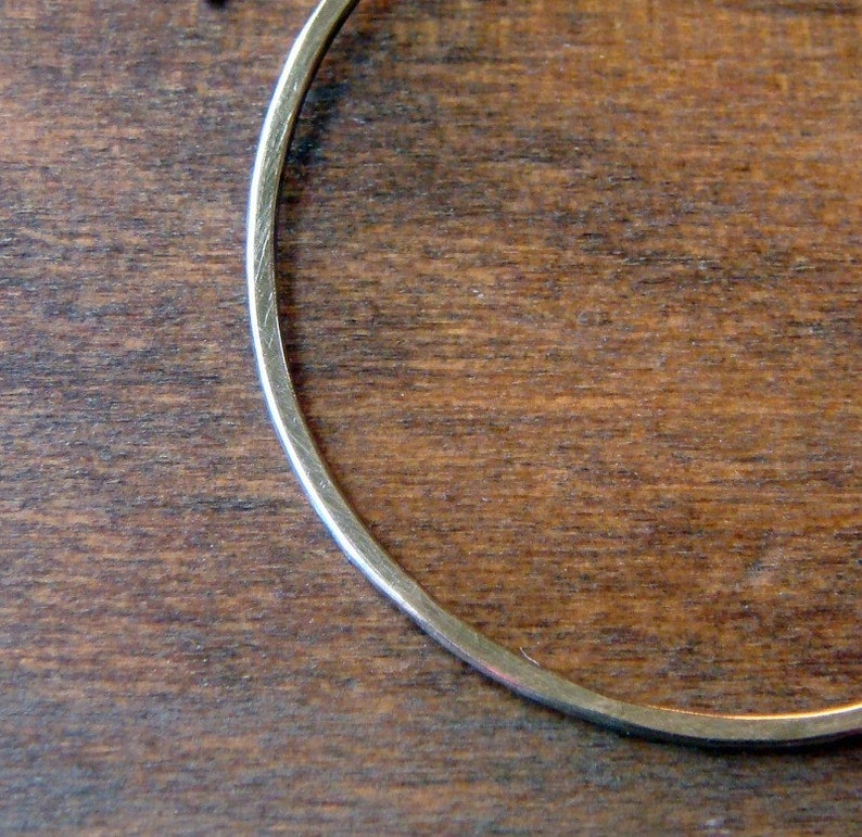 Hoops Silver Medium Hammered image 4