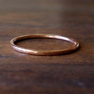 Handmade Rose Gold Skinny Stacker Ring image 2