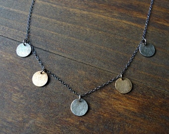 Necklace Tiny Discs Dainty