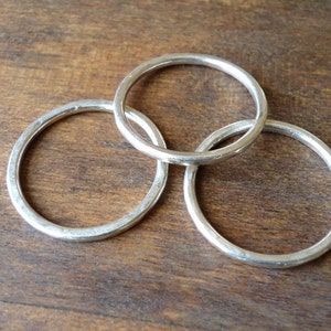 Silver Rings Stacking Set of 3 image 4