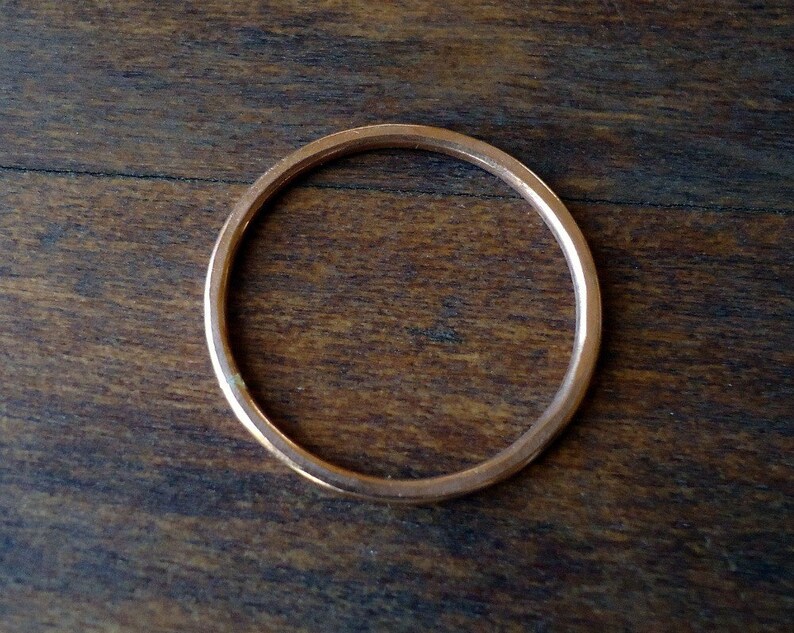 Handmade Rose Gold Skinny Stacker Ring image 3