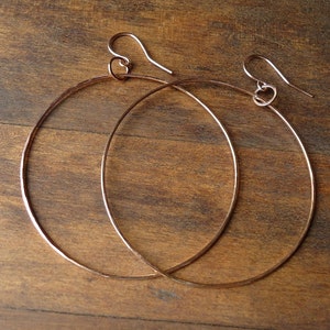 Rose Gold Hoops Extra Large image 4