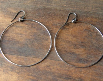 Extra Large Silver Hoops