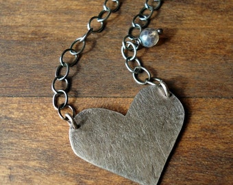 Simple Silver Heart Necklace