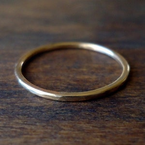 Gold Ring- Skinny Stacker - Handmade