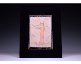 Inramad enkaustisk målning av Jenny Mendes - Fågel