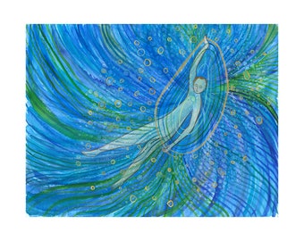 Watercolor Painting by Jenny Mendes - Birth