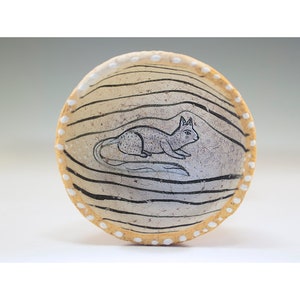 Decorative Wood Fired Pinch Bowl - Slinky Mouse - by Jenny Mendes