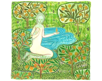 Watercolor Painting by Jenny Mendes - See With Your Heart