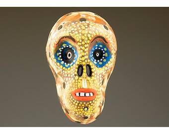 Ceramic Skull Wall Mask by Jenny Mendes - Orville