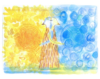 Watercolor Painting by Jenny Mendes - Prayer Share The Light