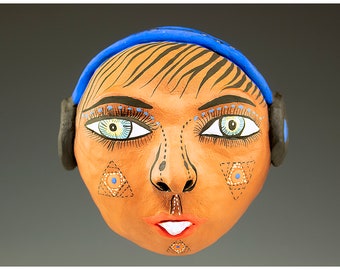 Ceramic Wall Mask by Jenny Mendes - DJ Skweeks Alot