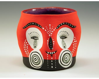 Ros - Ceramic Wee Skully Cup Ceramic Shot Glass by Jenny Mendes