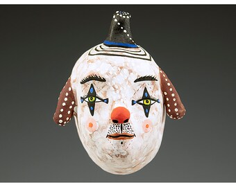 Ceramic Wall Mask by Jenny Mendes - Clown - Wall Mask