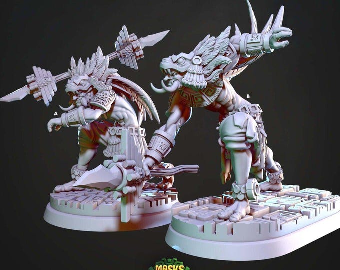 Ikal Followers 3D Miniatures | Masks of Kiimil Cast N Play | 32mm Resin DnD Fantasy Tabletop RPG