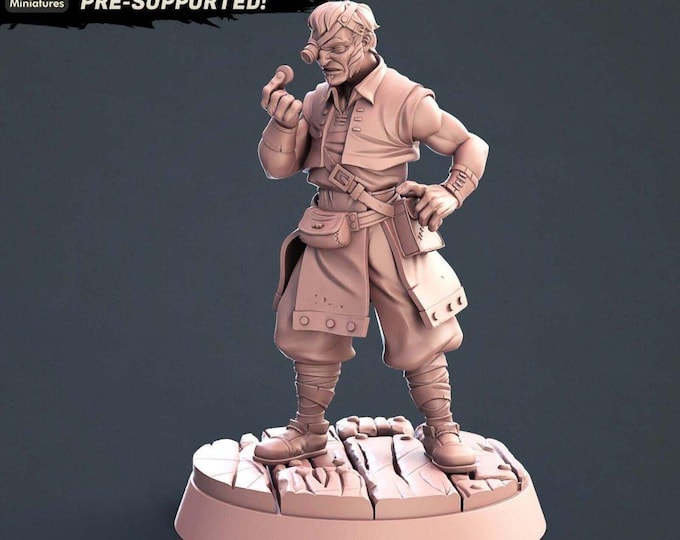 Lender Assistant 3D Miniature | STL Miniatures NPC Figure | 32mm Resin DnD Fantasy Tabletop RPG
