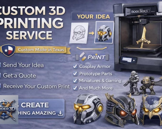 Custom 3D Print Service | Cosplay Armor, Miniatures, Prototypes, Texas Made
