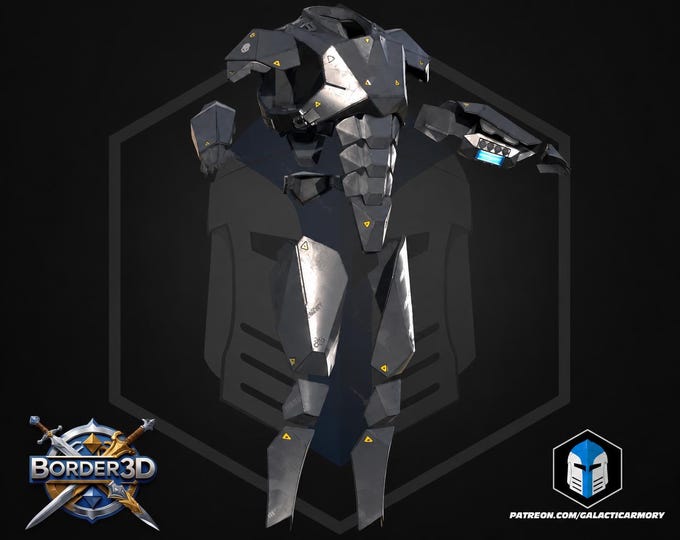 Sci-Fi Tactical 3D Printed Cosplay Armor Set | Galactic Armory Null Cipher Body Kit