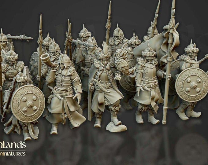 Daughters of Volhynia 3D Miniature | Highlands Miniatures | 32mm Resin DnD Fantasy Wargaming RPG